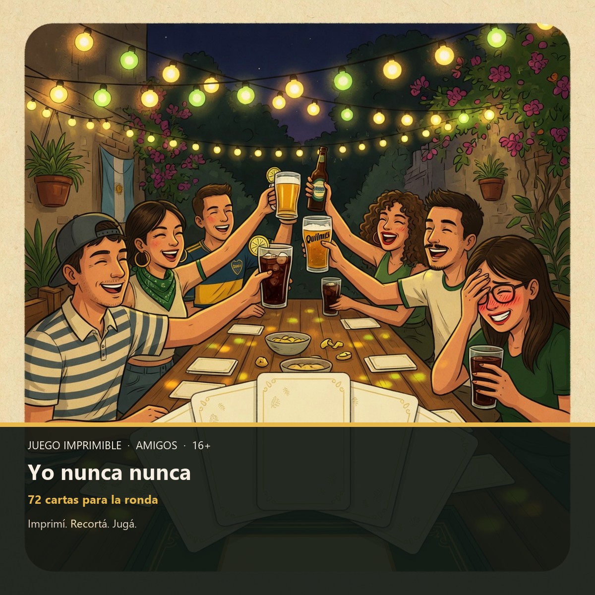 Juego yo nunca nunca para amigos