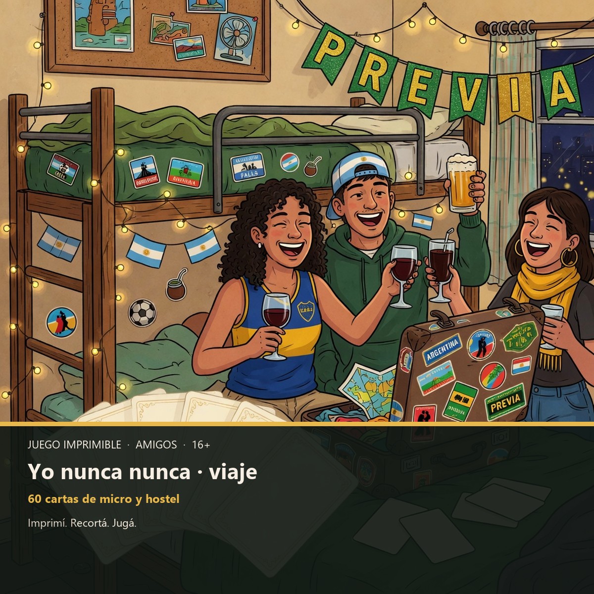 Juego yo nunca nunca edición viaje