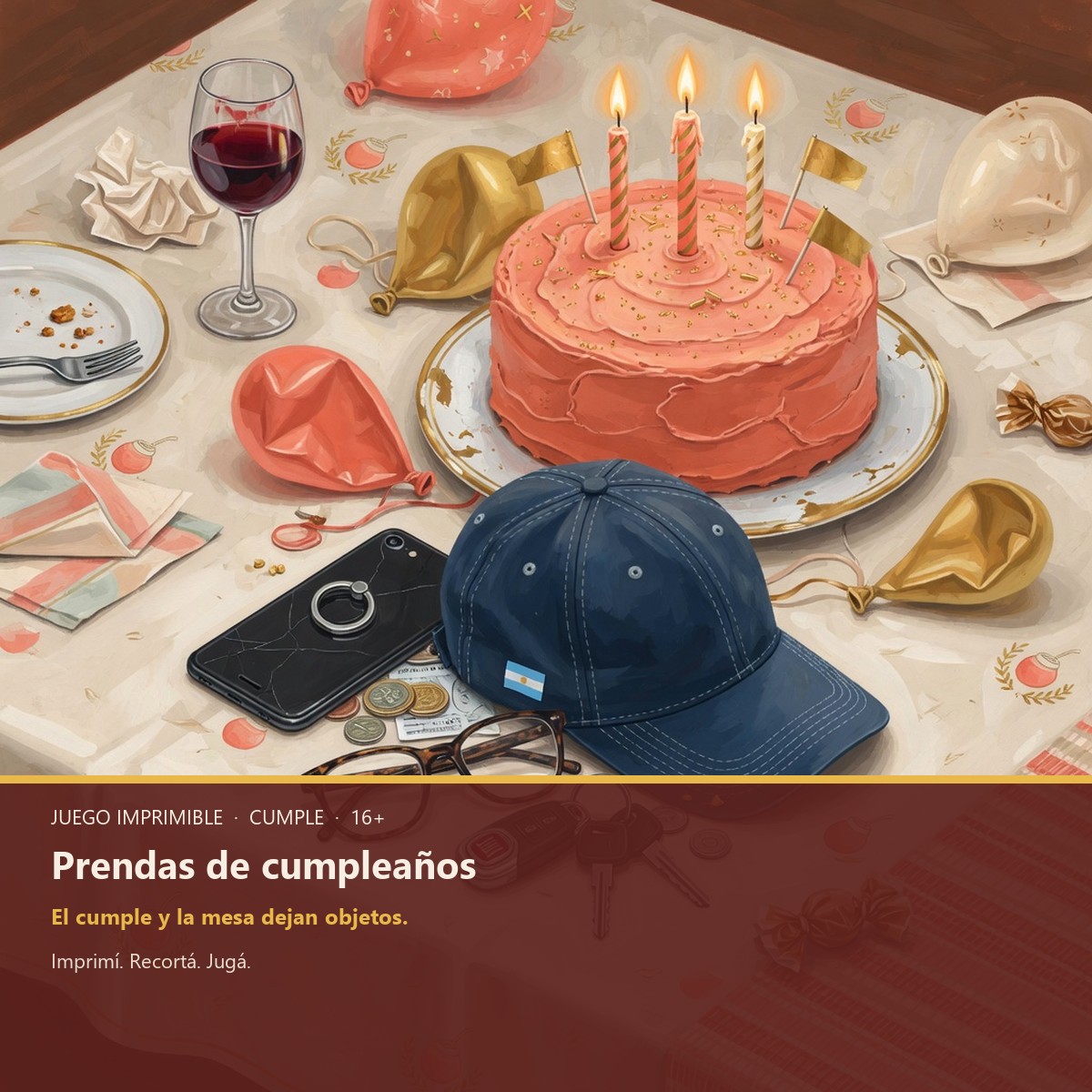 Juego de prendas para cumpleaños