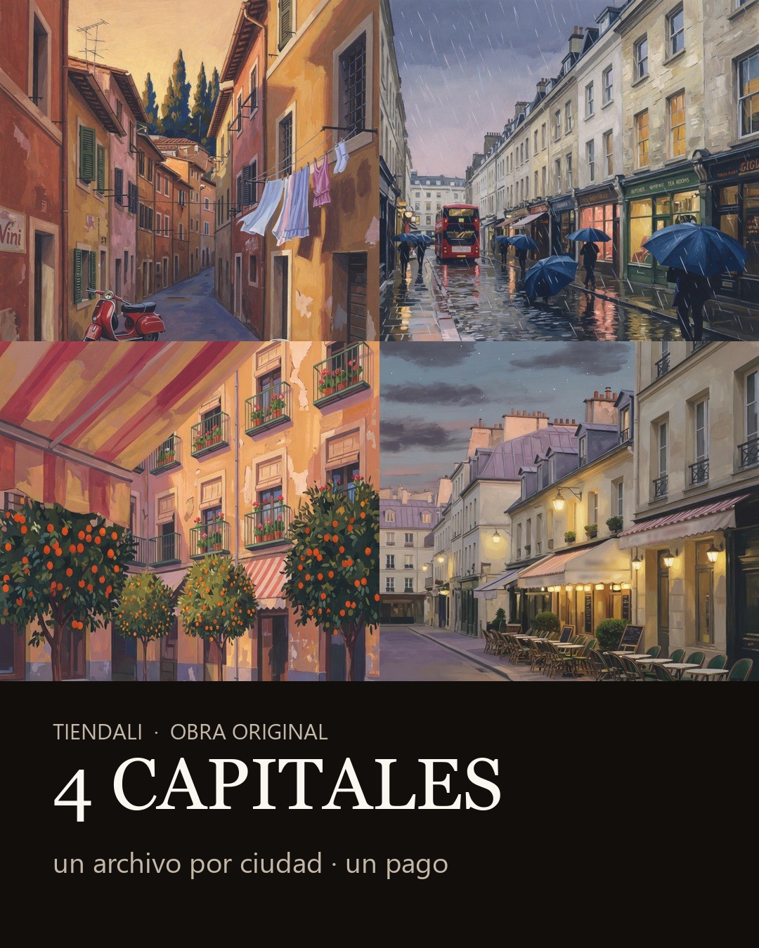Pack original: 4 capitales (3 días c/u)