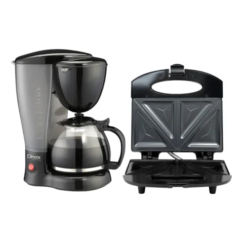 Combo Cafetera Semi Automática Y Sandwichera Eléctrica 700w