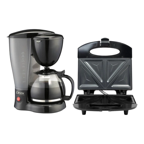 Combo Cafetera Semi Automática Y Sandwichera Eléctrica 700w